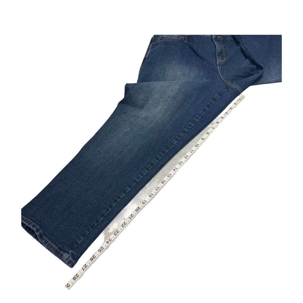 Gloria Vanderbilt Amanda Jeans Women's 18 Blue Denim Wide leg 5-Pocket Zip Fly - Picture 5 of 8